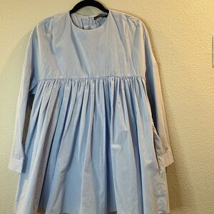 Zara Light Blue Long Sleeve Dress